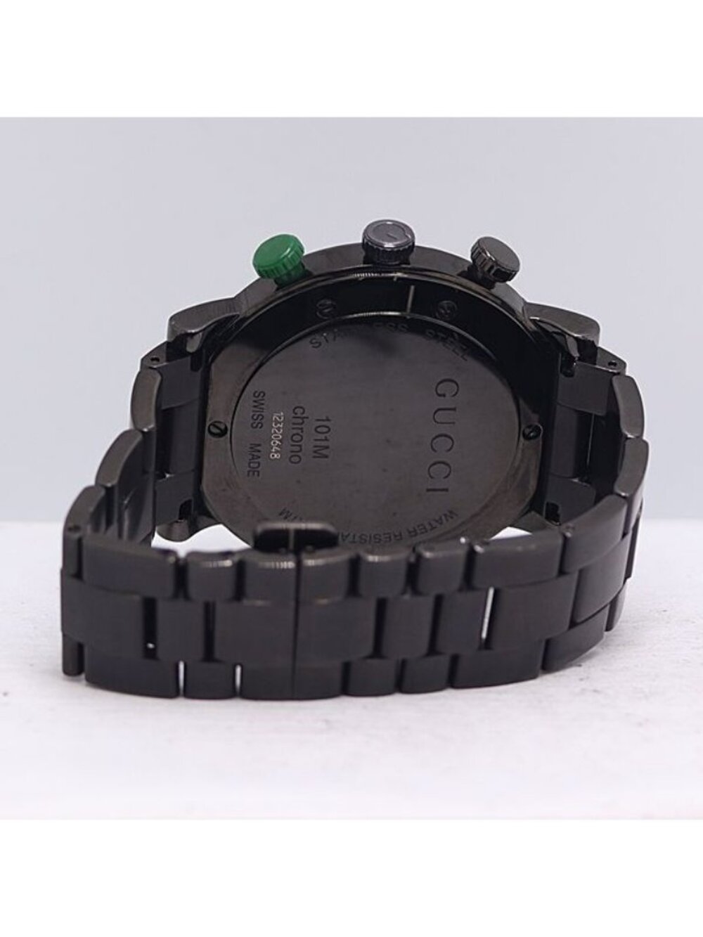 Gucci Round Chronograph Quartz Date Smoseco Black Dial Watch - Picture 4 of 4